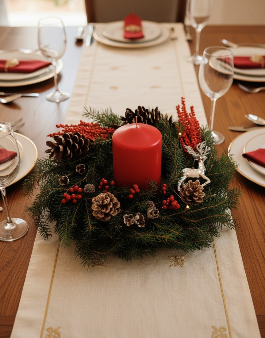 Kalėdinis stalo vainikas